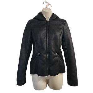 BNCI Black Faux Fur Lined Jacket Size XS